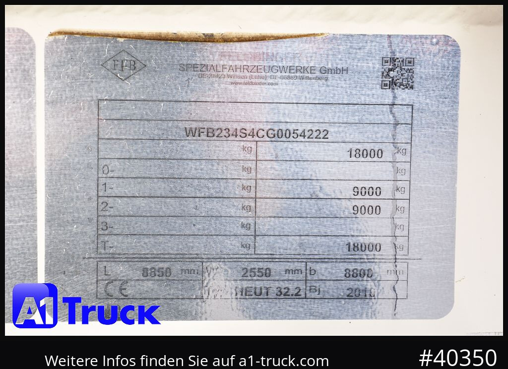 Remorque citerne FELDBINDER Silo, Futtermittel, 32m³, 4 Kammern,