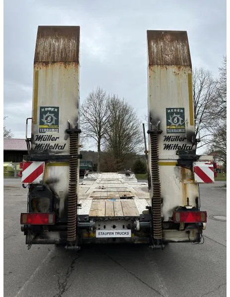 Remorque porte-engin surbaissée Müller-Mitteltal T4 4-Achs Tieflader Radmulden luftgefedert T4 4-Achs Tieflader Radmulden luftgefedert