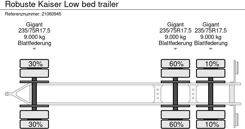 Remorque porte-engin surbaissée Robuste Kaiser Low bed trailer: photos 12