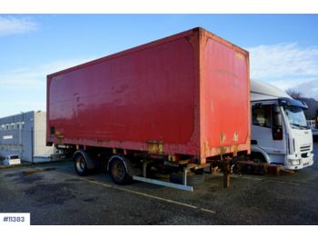 Remorque porte-conteneur/ Caisse mobile Tirsan 2 axle container trailer with container. Repair object.: photos 1