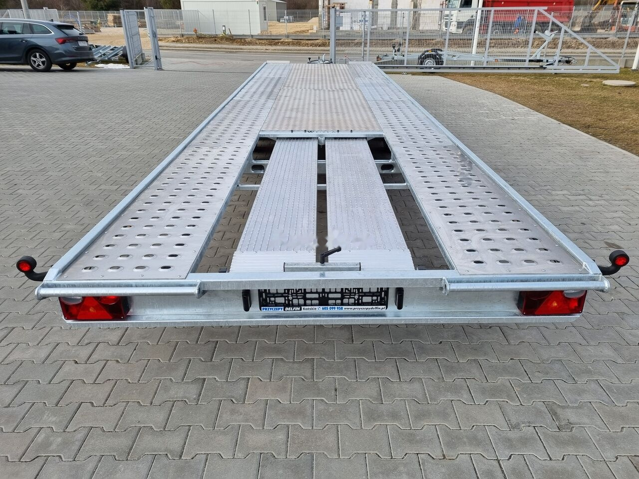 Remorque porte-voitures neuf Wiola L35G85 8.5m long trailer with 3 axles for transport of 2 cars: photos 34