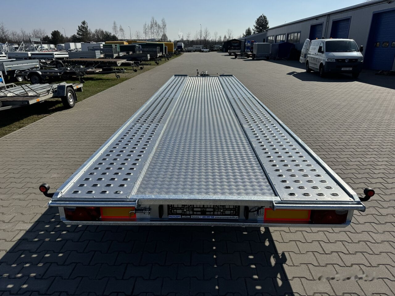 Remorque porte-voitures neuf Wiola L35G85 8.5m long trailer with 3 axles for transport of 2 cars: photos 9