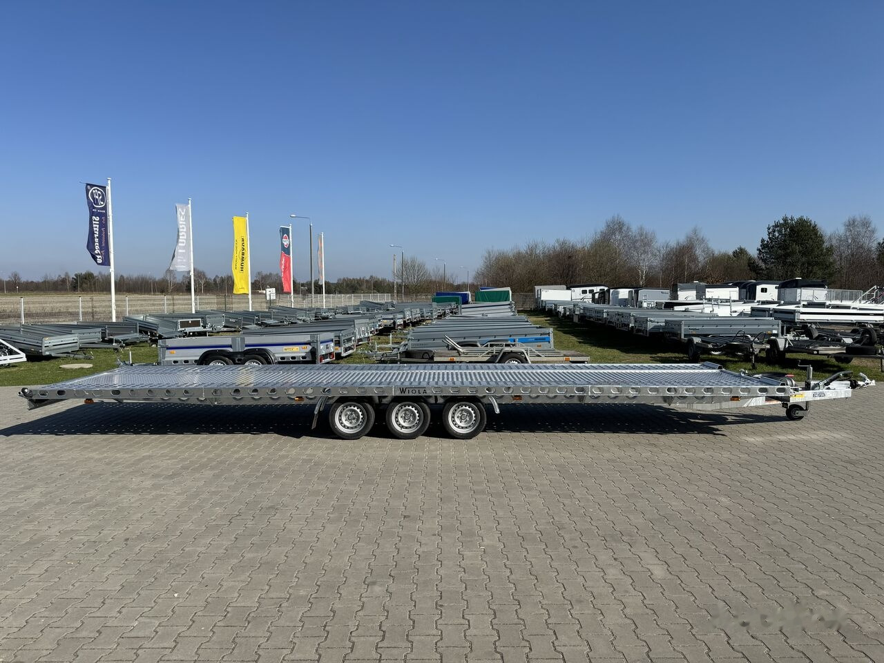 Remorque porte-voitures neuf Wiola L35G85 8.5m long trailer with 3 axles for transport of 2 cars: photos 7