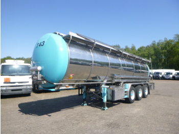 Semi-remorque citerne pour transport de la nourriture Burg Food tank inox 26.8 m3 / 1 comp + pump: photos 1