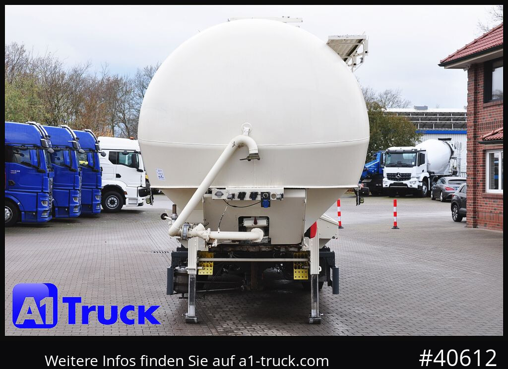 Citerne pulvérulente HEITLING SDBH 54, 7 Kammern, Futter Feed Lenkachse, Alufelgen,