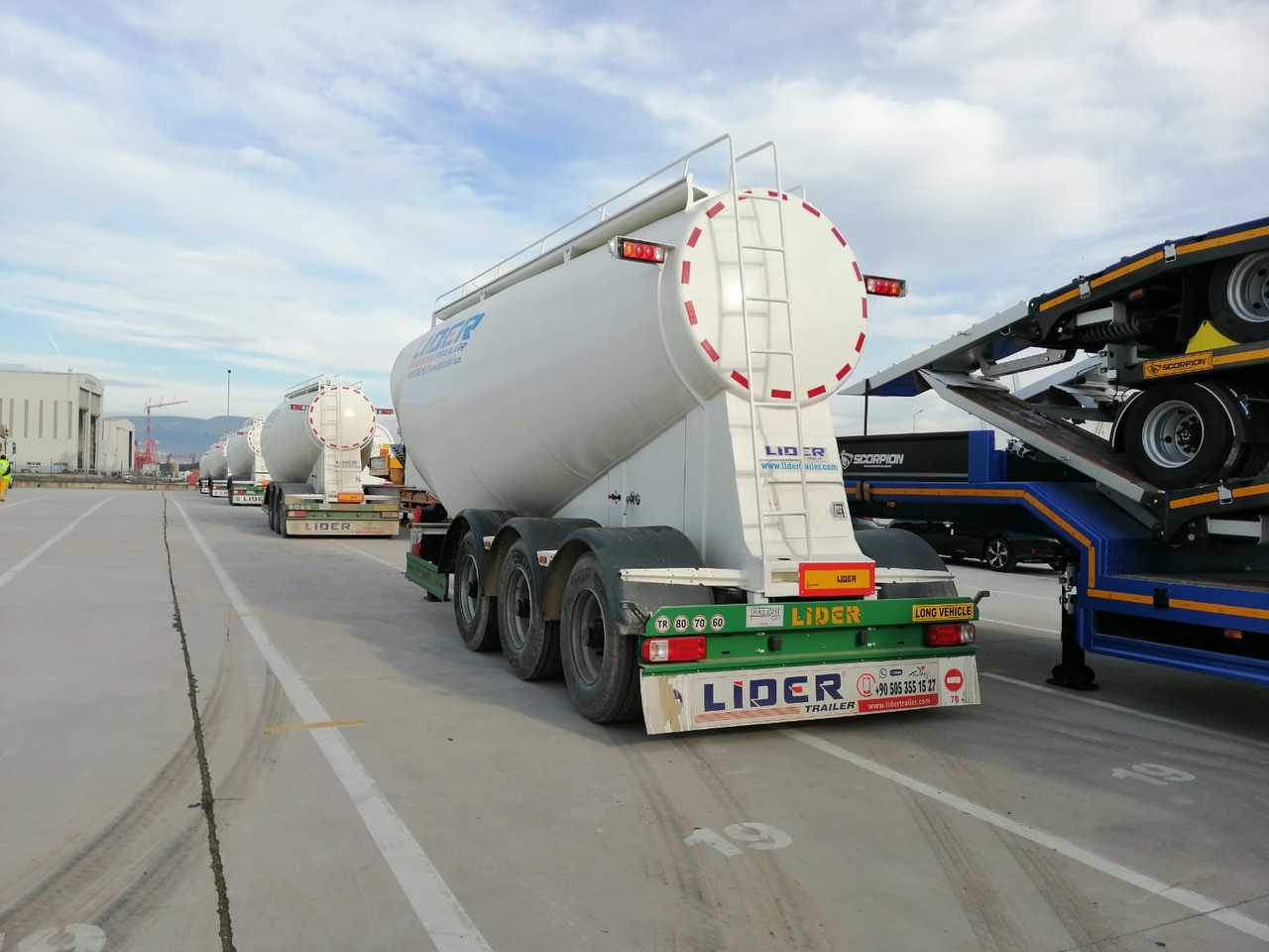 Semi-remorque citerne pour transport de ciment neuf LIDER 2023 MODEL NEW CEMENT TANKER: photos 19