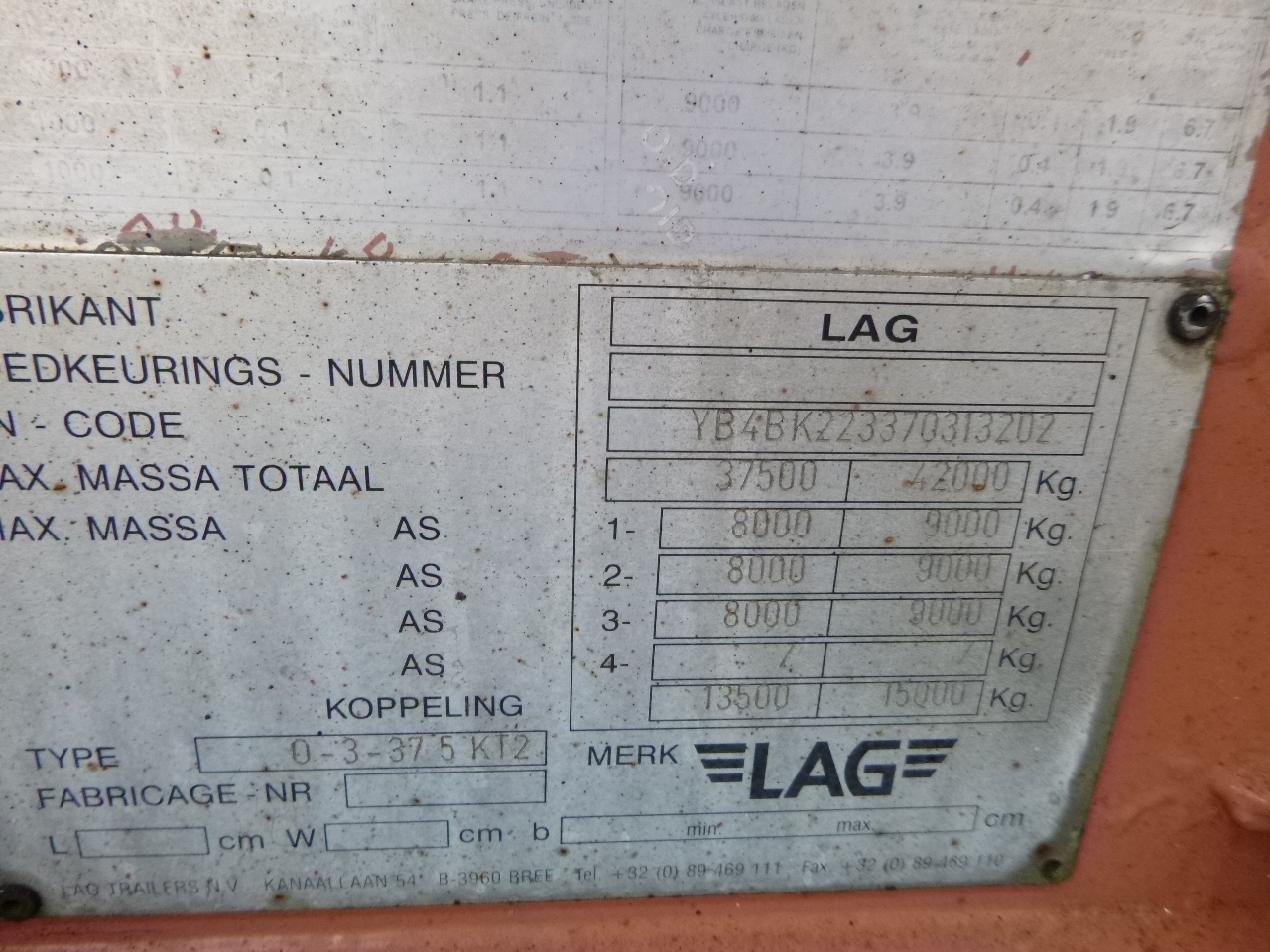 Semi-remorque citerne pour transport de farine L.A.G. Powder tank alu 60.5 m3 (tipping): photos 14