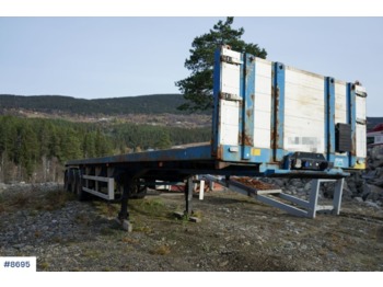 Semi-remorque plateau Narko 3 axle trailer. Good with stake holes.: photos 1
