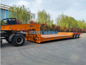 Semi-remorque surbaissé pour transport de équipements lourds neuf SUNSKY 3 Axle 70 Tons detachable gooseneck lowbed trailer: photos 5