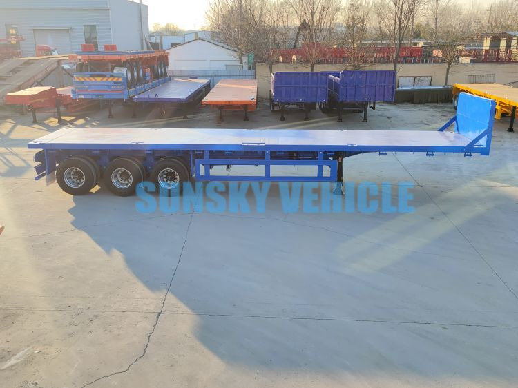 Semi-remorque plateau pour transport de matériaux granulaires neuf SUNSKY 40FT 3 axle flatbed trailer: photos 3