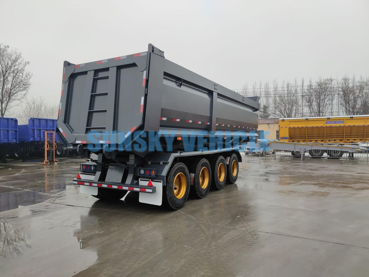 Semi-remorque benne pour transport de matériaux granulaires neuf SUNSKY 4-Axle Dump Semi-trailer: photos 8