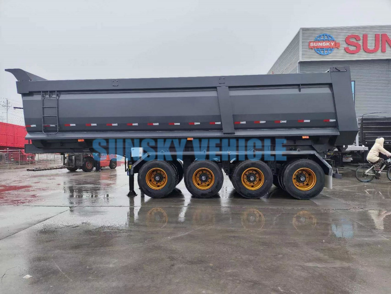 Semi-remorque benne pour transport de matériaux granulaires neuf SUNSKY 4-Axle Dump Semi-trailer: photos 7