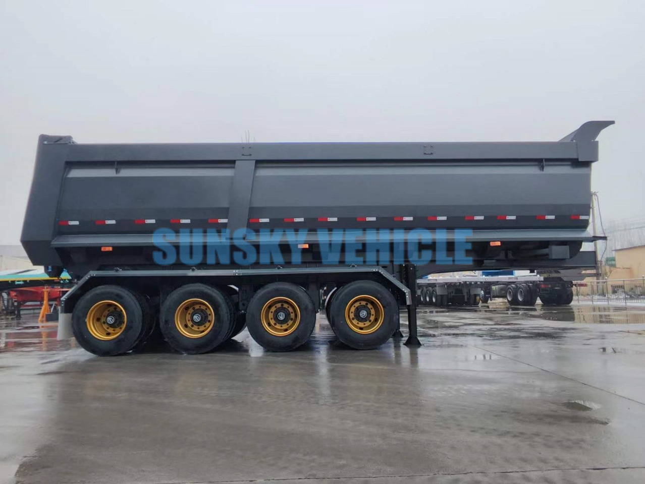 Semi-remorque benne pour transport de matériaux granulaires neuf SUNSKY 4-Axle Dump Semi-trailer: photos 9