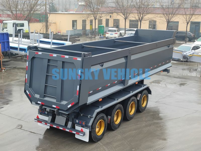 Semi-remorque benne pour transport de matériaux granulaires neuf SUNSKY 4-Axle Dump Semi-trailer: photos 3