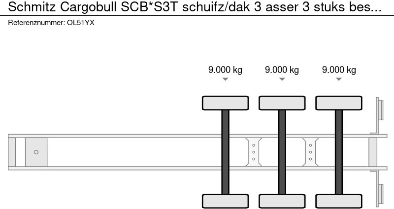 Semi-remorque rideaux coulissants Schmitz Cargobull SCB*S3T schuifz/dak 3 asser 3 stuks beschikbaar: photos 13