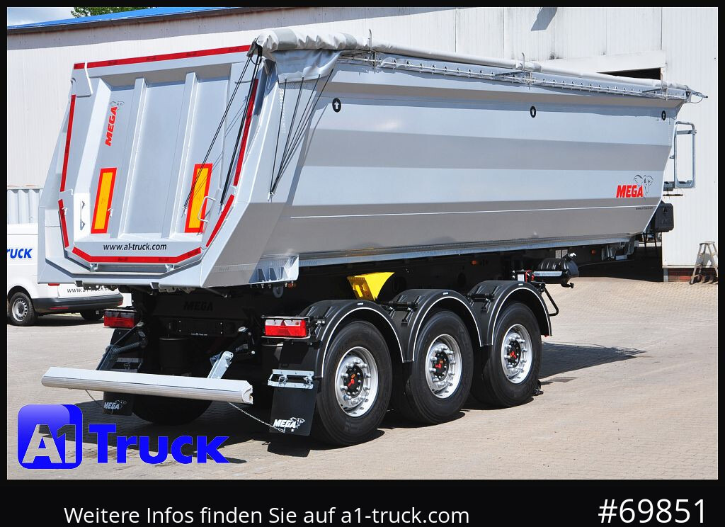 Semi-remorque benne REISCH Mega 28m³ Lift Stahl SAF Hardox