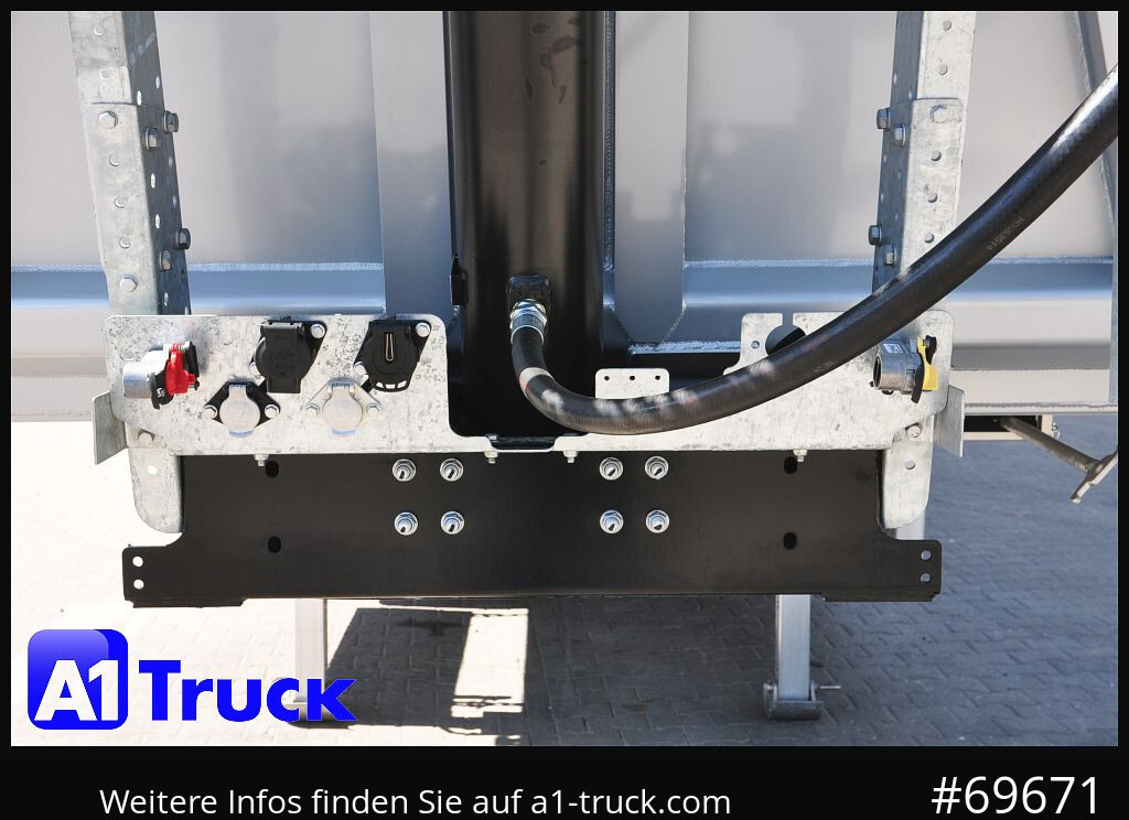 Semi-remorque benne REISCH RHKS, Alu-Kippmulde 52m³, Kombitüren, Alufelgen, Liftachse,