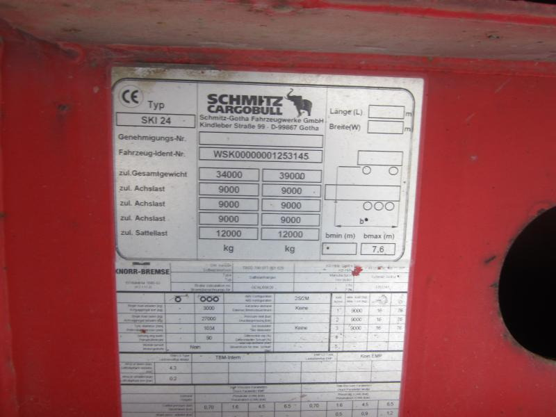 Semi-remorque benne Schmitz Cargobull SKI 24