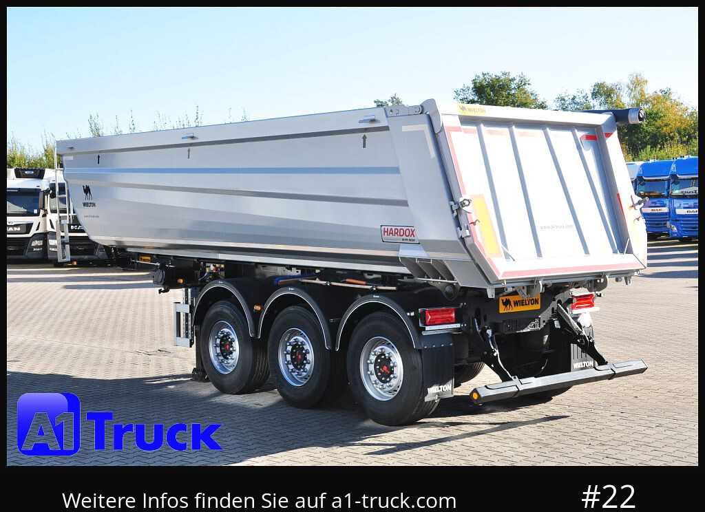 Semi-remorque benne WIELTON Wielton 26m³ Strong Master Stahl
