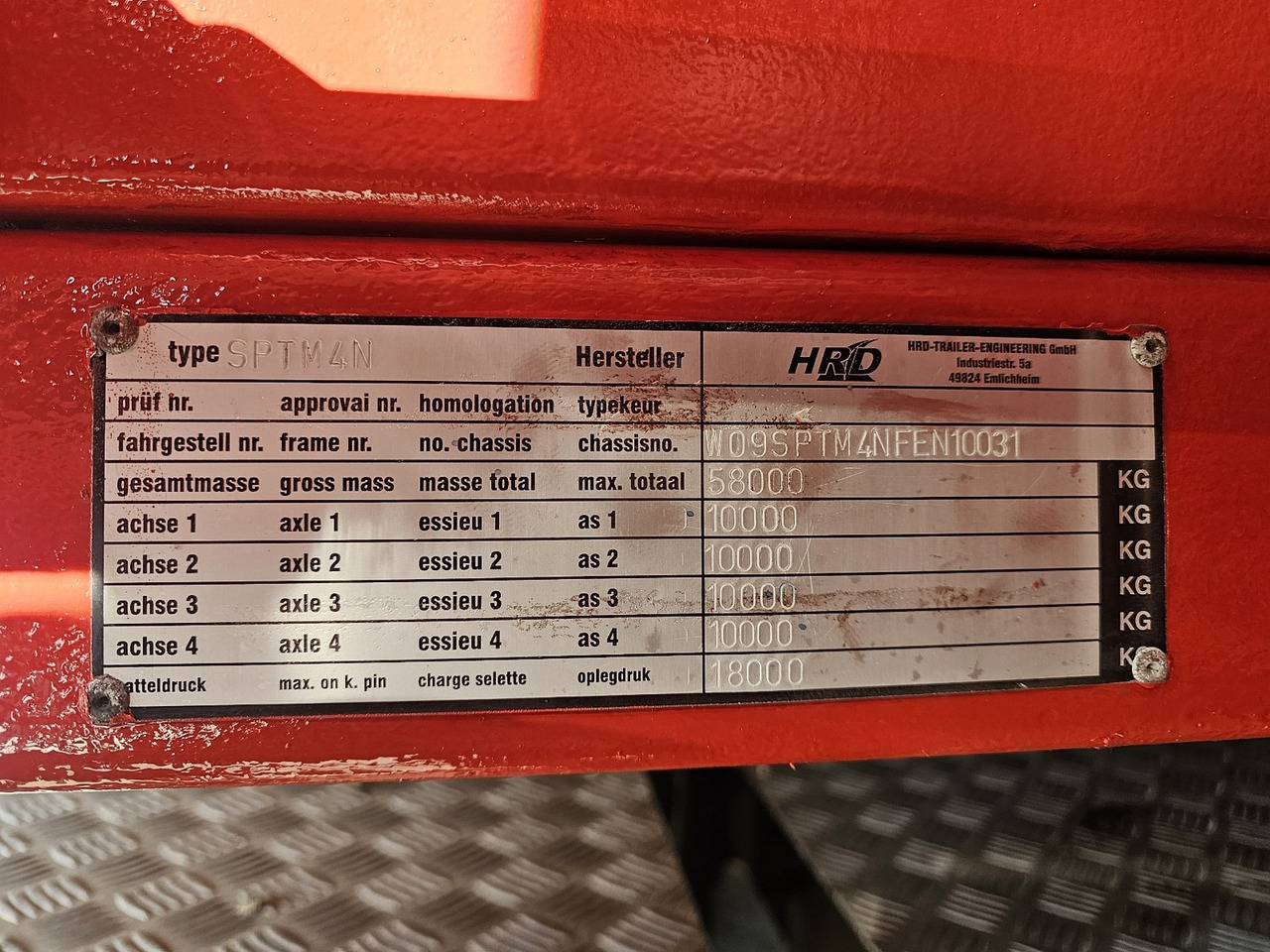 Semi-remorque grumier HRD SPTM4N Mega Telesopic