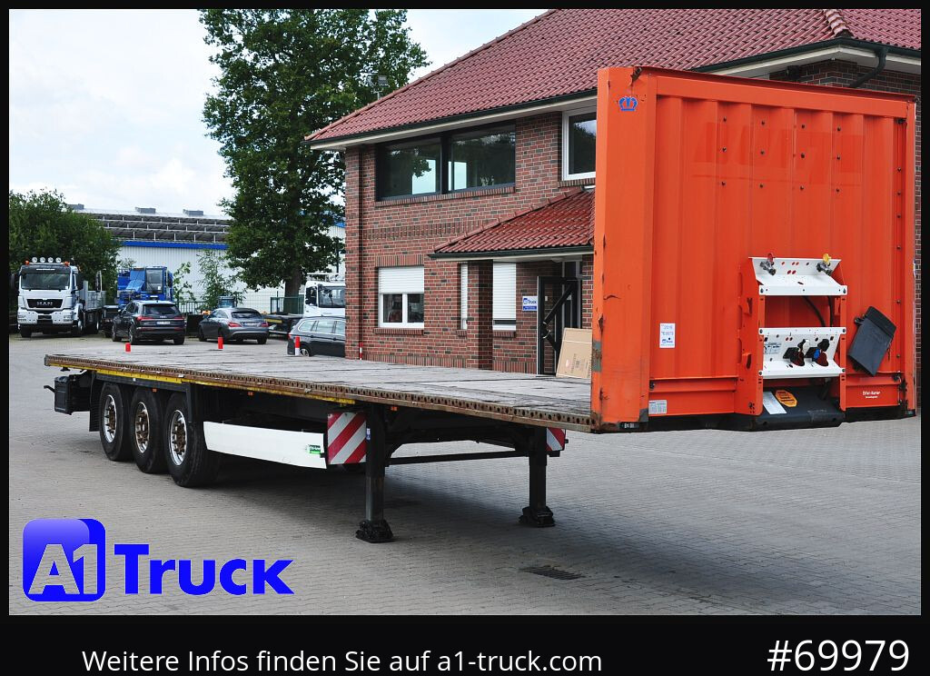 Semi-remorque plateau KRONE SD Plateau, Twistlock, Container,