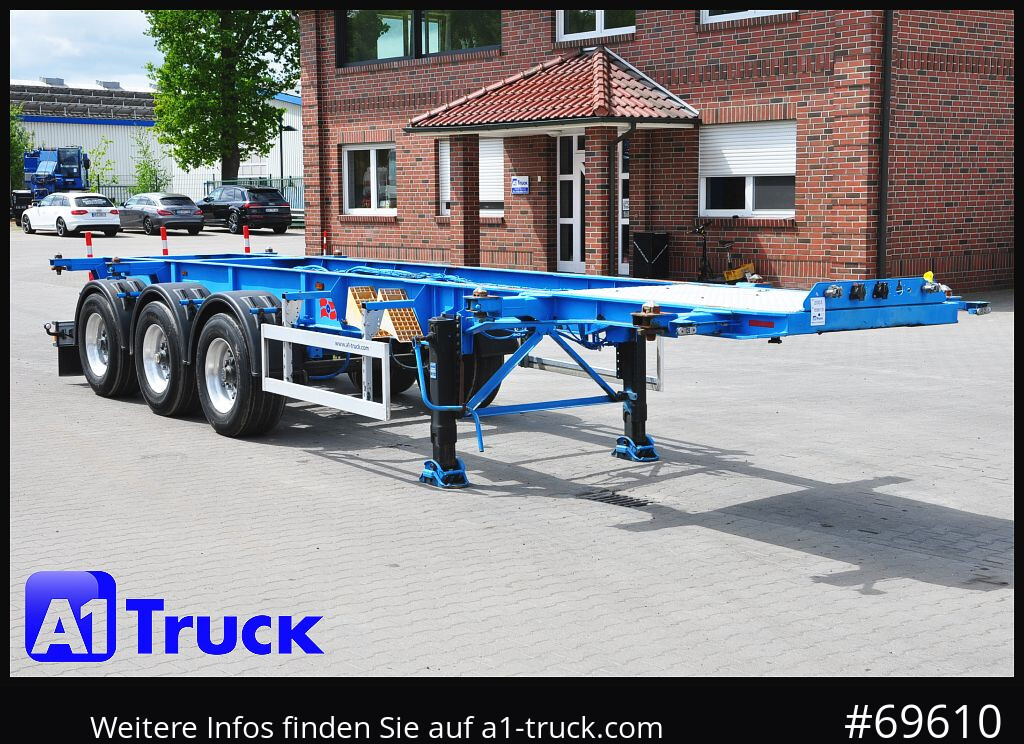 Semi-remorque porte-conteneur/ Caisse mobile ROHR ADR, Alufelgen, Alurahmen 20- 30 Fuss Container