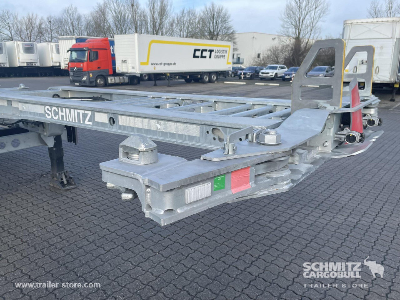 Semi-remorque porte-conteneur/ Caisse mobile SCHMITZ Auflieger Containerfahrgestell Standard