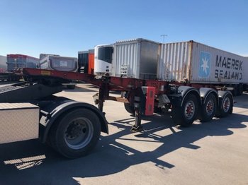 Semi-remorque porte-conteneur/ caisse mobile Van Hool ,3Achs, ADR containerchassi 1x20 Fuss