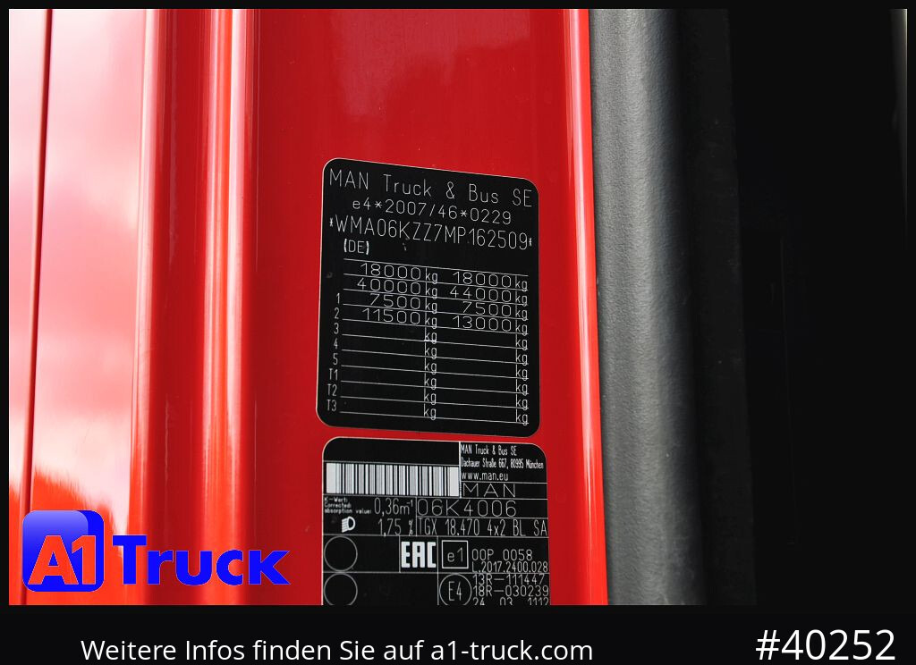 Tracteur routier MAN TGX 18.470 GM Hydraulik, Intarder Navi Standklima,