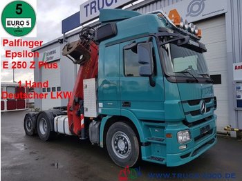 Tracteur routier Mercedes-Benz 2548 6x2 Kran Palfinger Epsilon Deutscher LKW