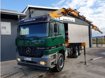 Tracteur routier Mercedes Benz Actros 2643 6x4 tractor unit + EFFER crane 24000 N: photos 1