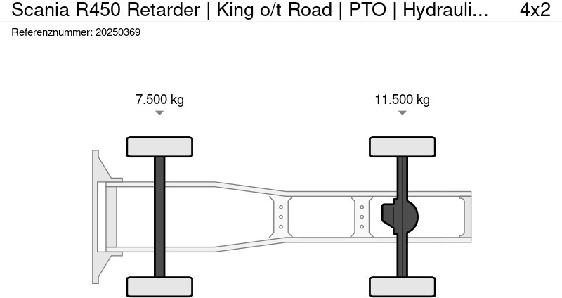 Tracteur routier Scania R450 Retarder | King o/t Road | PTO | Hydraulics | Euro 6 | Low Deck | Mega | Smart Tacho