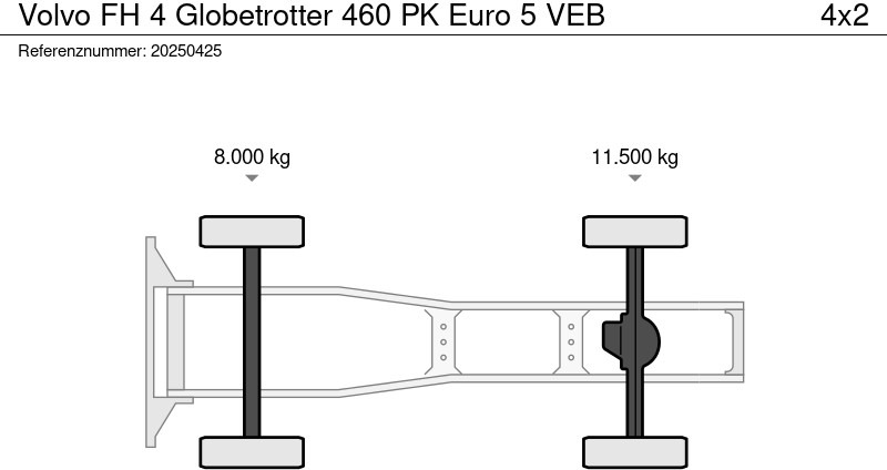 Tracteur routier Volvo FH 4 Globetrotter 460 PK Euro 5 VEB