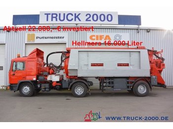 Camion hydrocureur MAN 14.232 + Hellmers 16m³ HD Saug Spüler Auflieger: photos 1