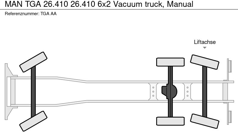Camion hydrocureur MAN TGA 26.410 26.410 6x2 Vacuum truck, Manual: photos 9