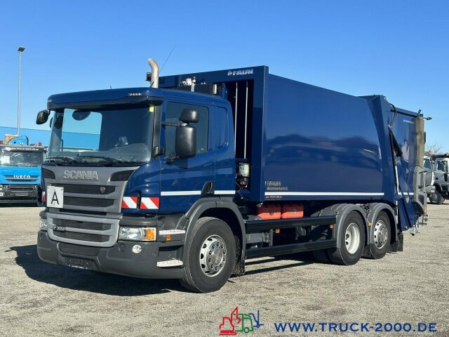 Benne à ordures ménagères pour transport de déchets Scania P320 6x2 Faun Variopress 22m³+Zoeller Schüttung: photos 9