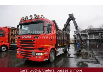 Remorqueuse Scania R490 Schrottmulde 20m³ Jonsered Kran+Greifer+Cab: photos 1