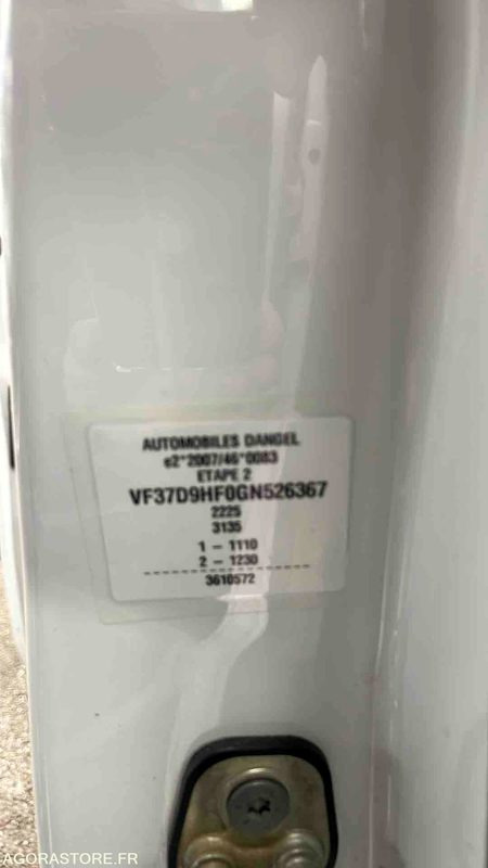 Fourgonnette PEUGEOT PARTNER DANGEL - 2016 - 194550KM - EE566FD