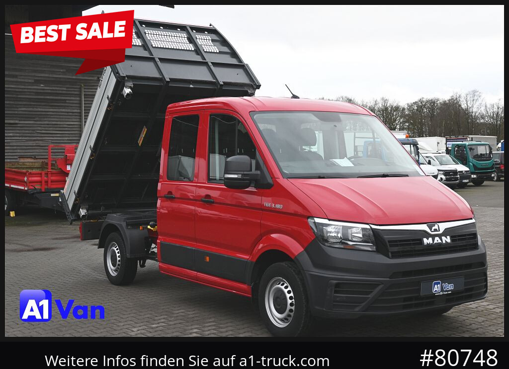Utilitaire benne MAN TGE 3.180 Doka Kipper,Klima, AHK