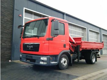 Utilitaire benne MAN TGL 150 3 Seitenkipper/Kran Palfinger