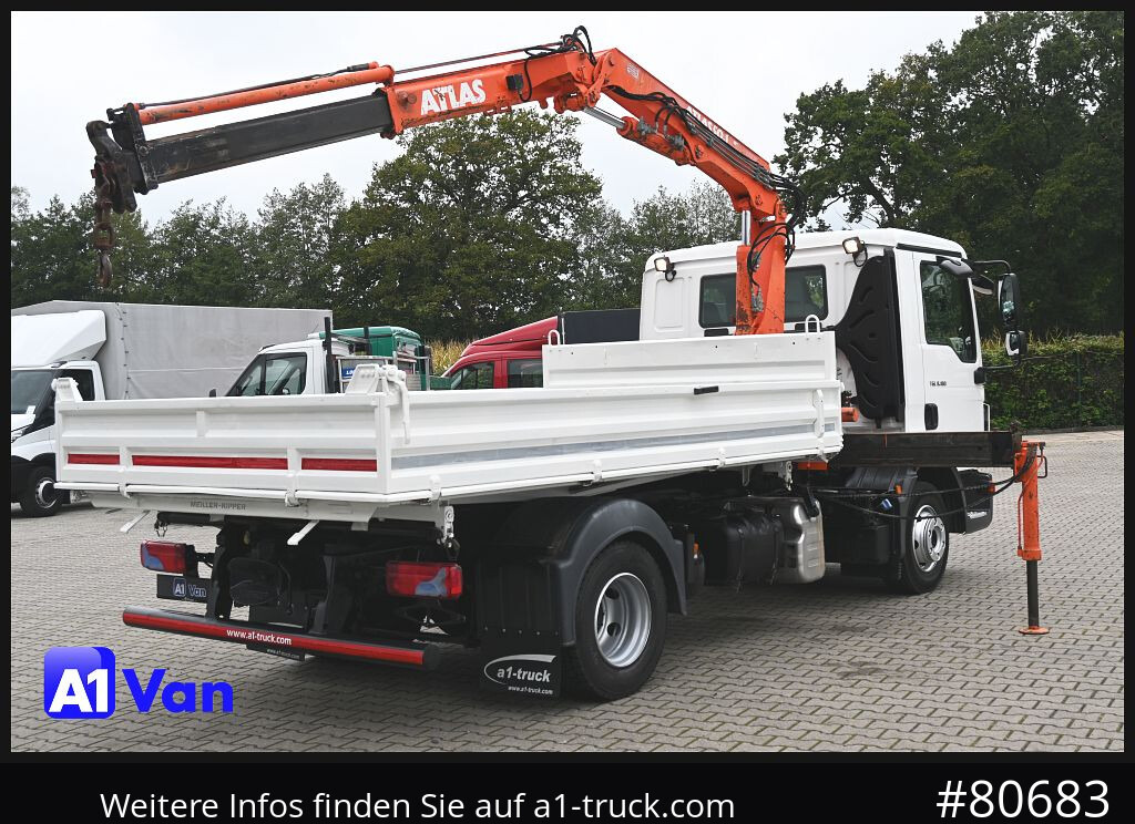 Utilitaire benne MAN TGL 8.180 Kipper Kran, Meiller, Atlas, AHK