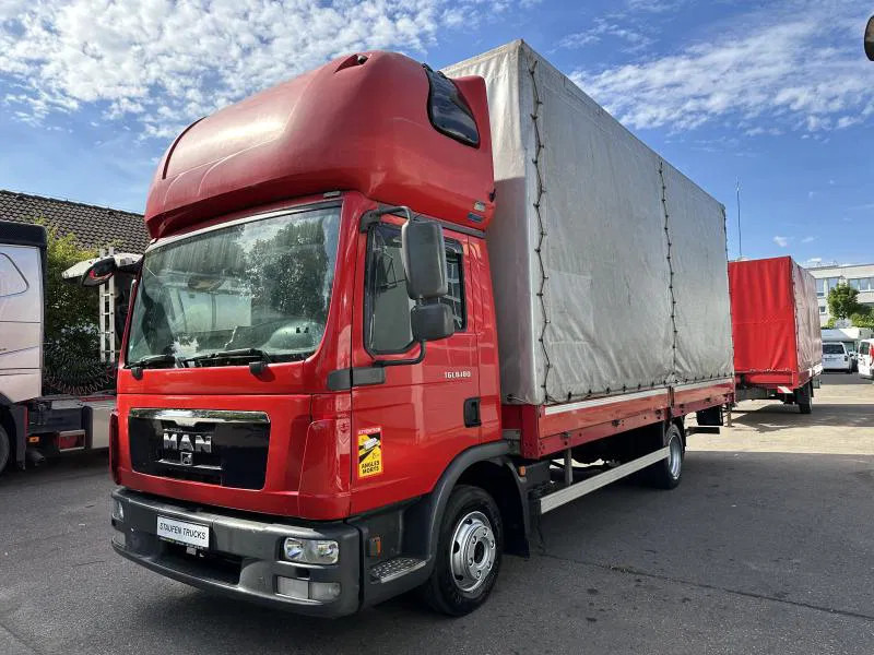 Utilitaire rideaux coulissants (PLSC) MAN TGL 8.180 FBL Plane langes Haus Topsleeper Klima
