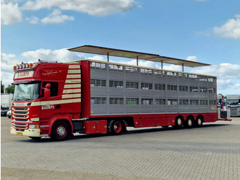 Semi-remorque bétaillère Berdex Scania R450 + 3 deck livestock - Water &Ventilation - Loadlift -: photos 3