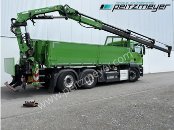 Camion benne MAN TGS 26.460 FL 6x2 Kipper+Kran+Funk Lenkachse, 2-Seitenkipper, Atlas 172.3: photos 4 Camion benne MAN TGS 26.460 FL 6x2 Kipper+Kran+Funk Lenkachse, 2-Seitenkipper, Atlas 172.3: photos 4