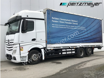 Camion à rideaux coulissants MERCEDES-BENZ Actros 2542 LL Pritsche, EU 6, Klima, Standklima,: photos 2