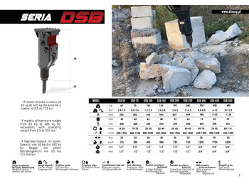 Marteau hydraulique pour Pelle neuf DEMOQ DSB 400 Hydraulic breaker 430 KG: photos 3