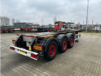 Semi-remorque porte-conteneur/ Caisse mobile Burg 20FT ADR (EX/II, EX/III, FL, AT), empty weight: 3.690kg, SAF INTRADISC, 2x liftaxle, ALCOA, NL-Chassis, APK/ADR: 05-2025: photos 3