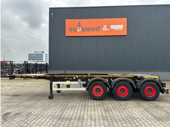 Semi-remorque porte-conteneur/ Caisse mobile Burg 20FT ADR (EX/II, EX/III, FL, AT), empty weight: 3.690kg, SAF INTRADISC, 2x liftaxle, ALCOA, NL-Chassis, APK/ADR: 05-2025: photos 2