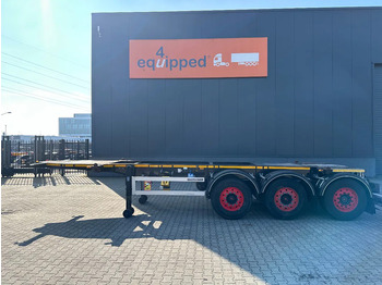 Semi-remorque porte-conteneur/ Caisse mobile Burg 20FT ADR (EX/II, EX/III, FL, AT), empty weight: 3.690kg, SAF INTRADISC, 2x liftaxle, ALCOA, NL-Chassis, APK/ADR: 07-2025: photos 2