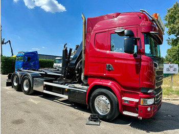Camion ampliroll, Camion grue Scania R580 6X2 V8 HOOKLIFT + CRANE HIAB 211 E-4 HIPRO - ROTATOR - RETARDER - ALCOA ALU - RADIO - NL TRUCK: photos 2